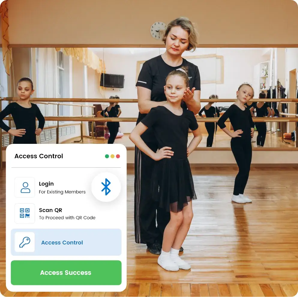 Wellyx Dance studio software with touchless check-in with QR codes